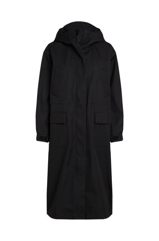CALVIN KLEIN Vodoodbojen plašč s kapuco Črna - Black 5