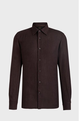 Slim fit lanena srajca