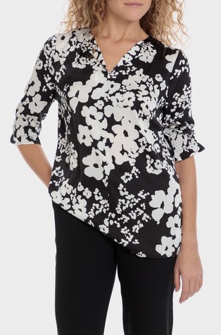 Loose fit bluza s cvetličnim vzorcem