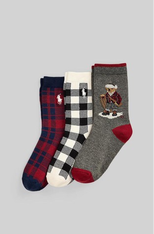 Polo Bear crew sock 3-pack