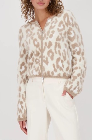 Pletena jopa z leopardjim vzorcem
