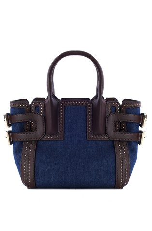 Small denim tote bag