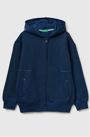 Oversized fit jopa s potiskom na kapuci in zadaj