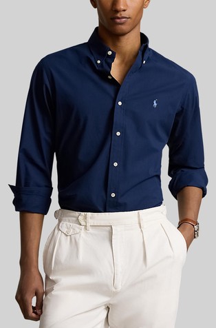 Custom fit srajca iz raztegljivega poplina