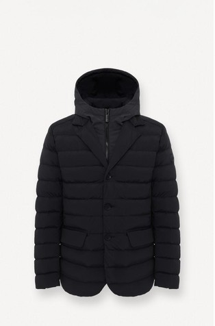 Vodoodbojna prešita puhovka z odstranljivim brezrokavnikom s kapuco