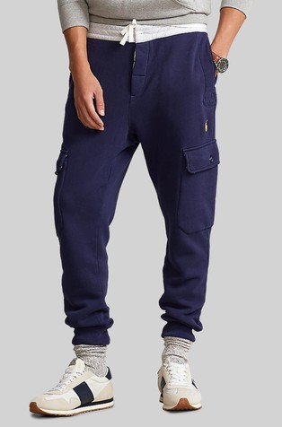 Fleece cargo jogger pant