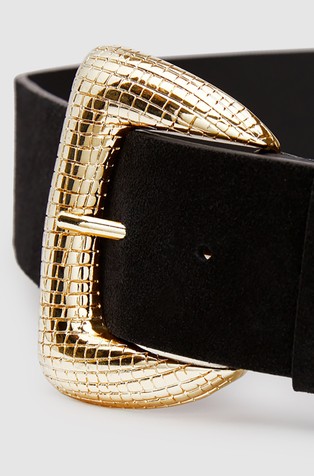 PENNYBLACK Suede belt Black 2