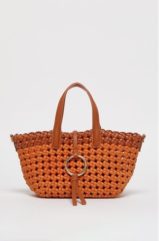 Manjša torbica iz prepletenega umetnega usnja