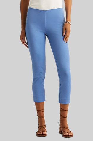 Cropped skinny fit hlače iz tvila