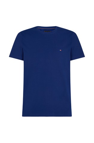 TOMMY HILFIGER Slim fit majica s kratkimi rokavi iz organskega bombaža Modra - Blue 5