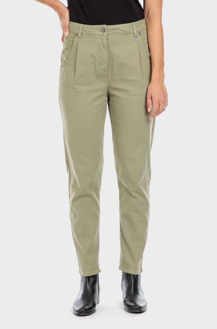 Cotton blend chino trousers