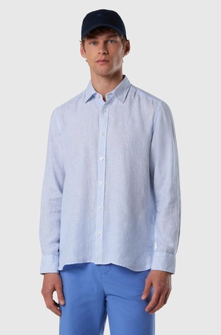 Črtasta lanena srajca