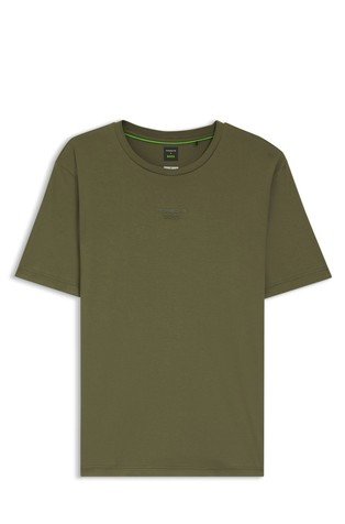 Porsche x BOSS mercerised-cotton T-shirt with rear graphic