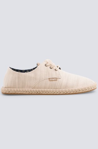 Rustic cotton lace-up espadrille