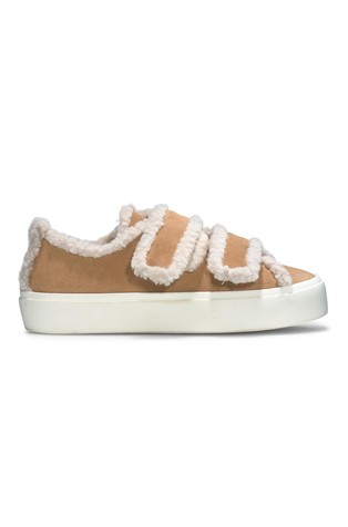 Shearling Low Suede Sneakers