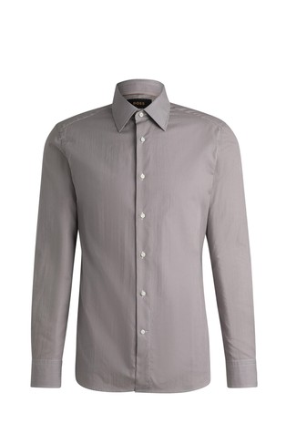 Slim fit vzorčasta bombažna srajca