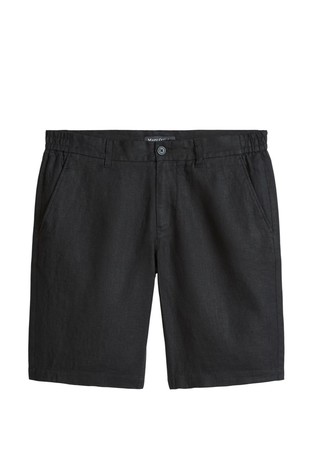 Regular fit linen chino shorts