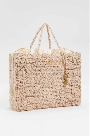 Kvačkana shopper torba z obeskom