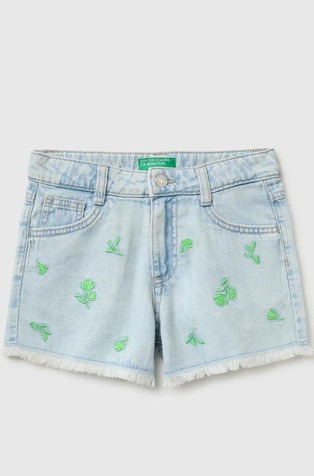 Denim kratke hlače z vezeninami