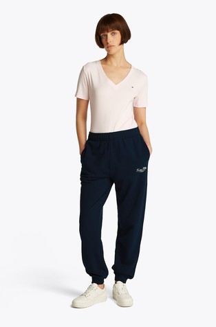 TOMMY HILFIGER Trenirka z reliefnim logotipom Modra - Dark Blue 3