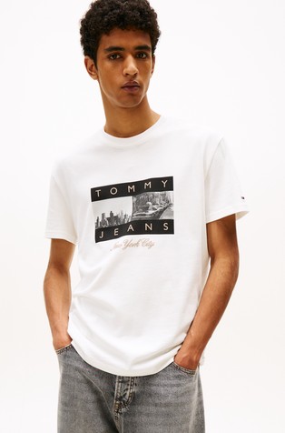 Photo Print Jersey Crew Neck T-Shirt