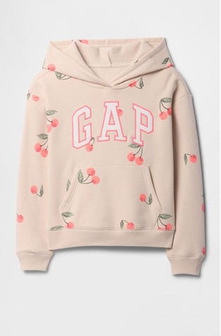 GAP Kids Relaxed Gap Logo Hoodie Cherry Print 2
