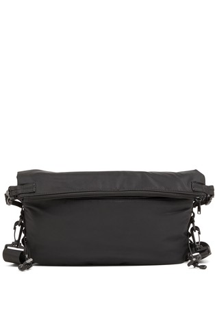 DIESEL Drape-Nylon crossbody bag with Oval D print Black 3
