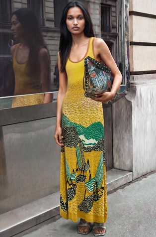 Pletena žakarska obleka brez rokavov