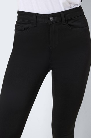 NOISY MAY NMCALLIE skinny fit jeans hlače z visokim pasom Črna - Black 4