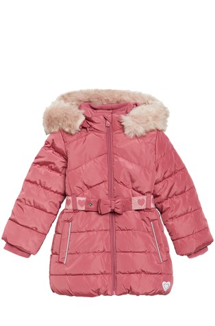 Weatherproof quilted coat with a detachable hood