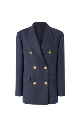 Suknjič z dvorednim zapenjanjem z zlato obarvanimi gumbi