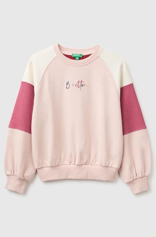 Color block sweatshirt with logo embroidery