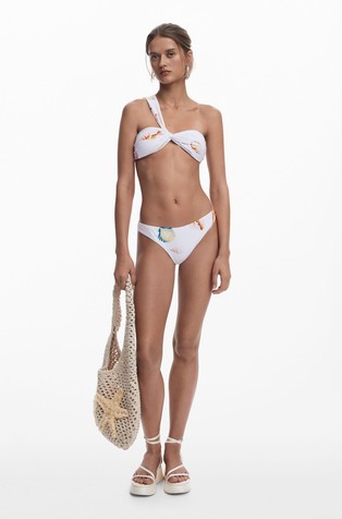 DESIGUAL Zgornji del kopalk s potiskom Bela - White / Multi 3