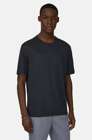 T-shirt in stretch linen jersey