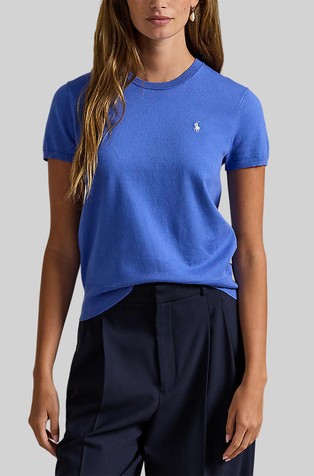 Pletena majica s kratkimi rokavi