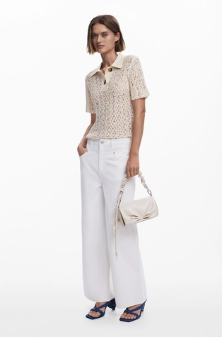 DESIGUAL Faux-leather small bag with bow White 6