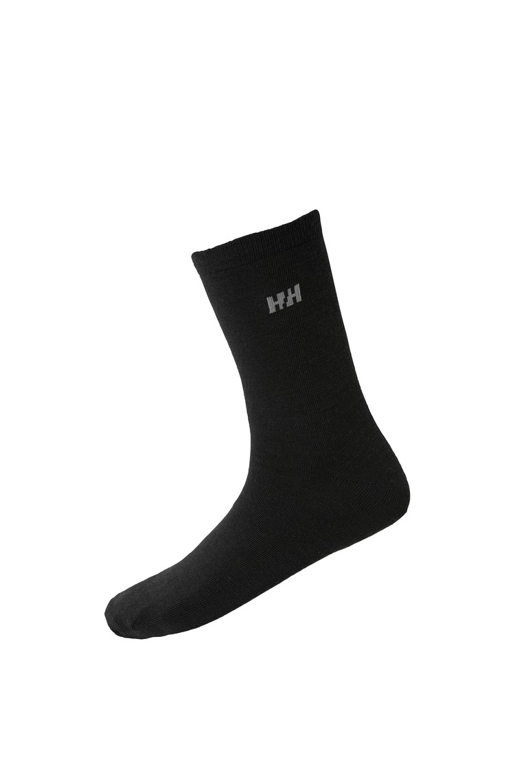 HELLY HANSEN Everyday Wool Blend Socks, 2pk Black 