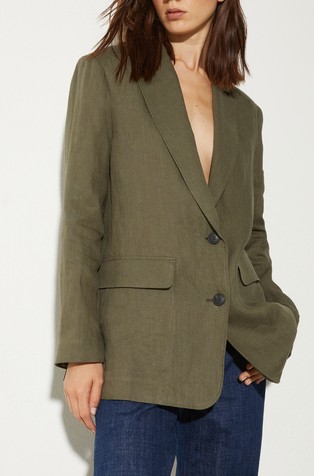 Ohlapen lanen suknjič z enorednim zapenjanjem