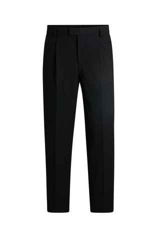 Slim fit hlače z gubami in zmečkanim videzom