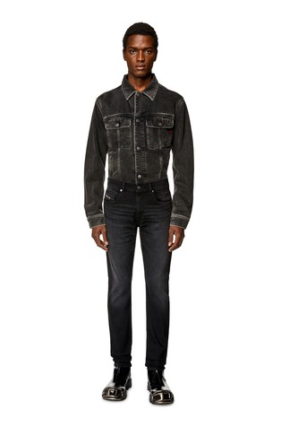 DIESEL Slim Jeans - 2019 D-Strukt 09H32 Black/Dark Grey 4