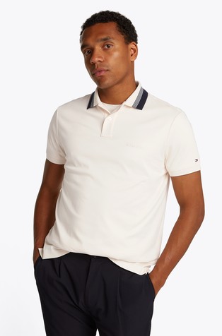 Regular fit polo majica iz interlock tkanine s kontrastnim ovratnikom
