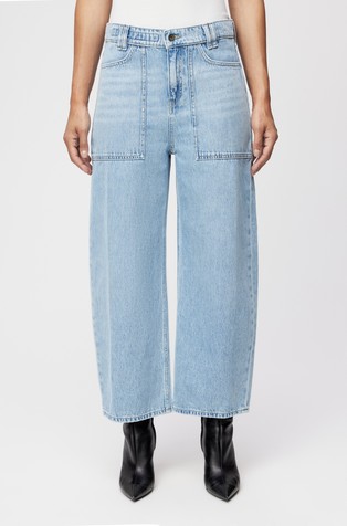 Relaxed fit cropped jeans hlače