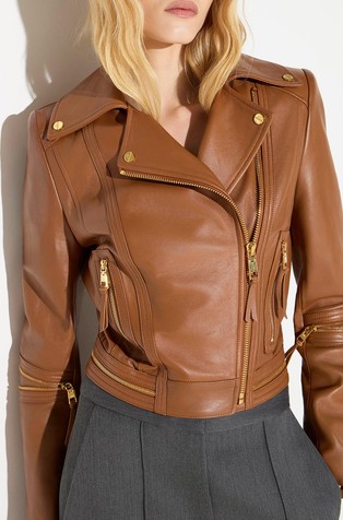Leather biker jacket