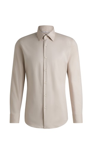 Slim-fit shirt in stretch-cotton twill