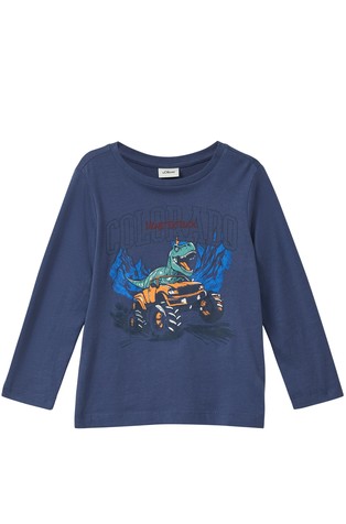 Majica z dolgimi rokavi in potiskom dinozavra