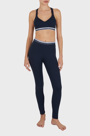 Organic-cotton leggings with iconic logo waistband