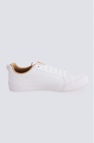 Faux leather sneaker