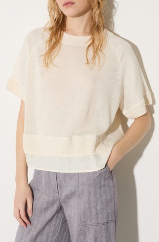 Fabric mix knitted T-shirt
