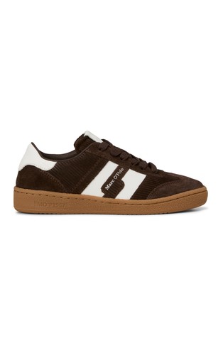 Sneaker in suede with a corduroy texture