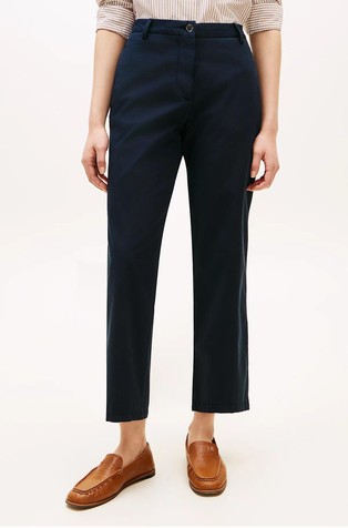 Slim fit chino hlače z ravnimi hlačnicami